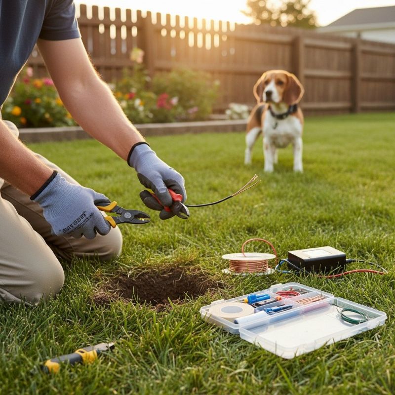 Barbed Wire Fence Installation