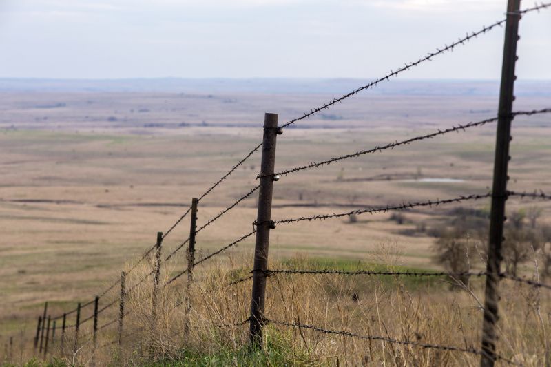 Barbed Wire Fence Installation detail