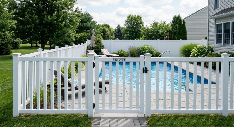 Vinyl Pool Fence Installation in Pearland, TX